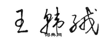 骆恒光王韩绒草书个性签名怎么写