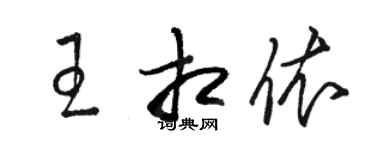 骆恒光王相依草书个性签名怎么写