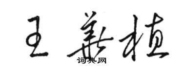 骆恒光王华植草书个性签名怎么写