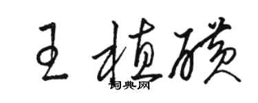 骆恒光王植磺草书个性签名怎么写