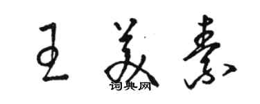 骆恒光王美素草书个性签名怎么写