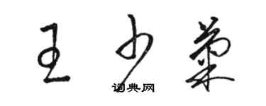 骆恒光王少菊草书个性签名怎么写