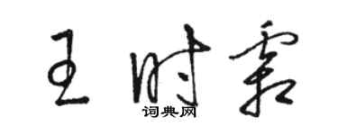 骆恒光王时霜草书个性签名怎么写