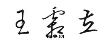 骆恒光王霜立草书个性签名怎么写