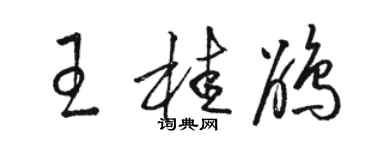 骆恒光王桂鹃草书个性签名怎么写