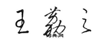 骆恒光王荔之草书个性签名怎么写