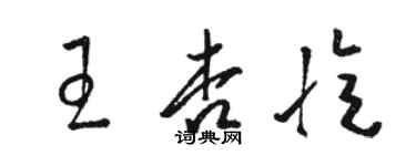 骆恒光王杏忆草书个性签名怎么写