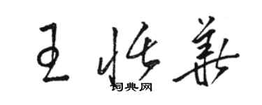 骆恒光王恬华草书个性签名怎么写