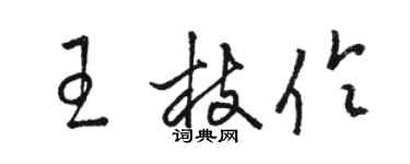 骆恒光王枝伶草书个性签名怎么写