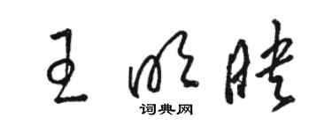 骆恒光王明映草书个性签名怎么写
