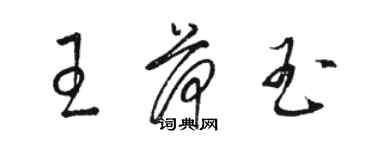 骆恒光王荷玉草书个性签名怎么写
