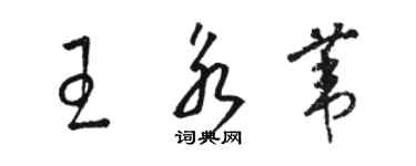 骆恒光王永苇草书个性签名怎么写