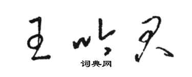骆恒光王吟君草书个性签名怎么写