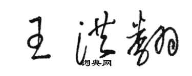 骆恒光王洪翻草书个性签名怎么写