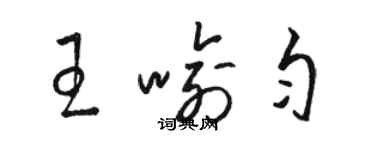 骆恒光王喻匀草书个性签名怎么写