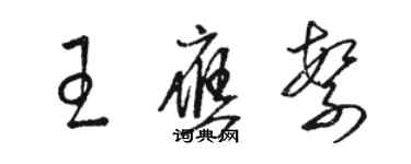 骆恒光王应繁草书个性签名怎么写