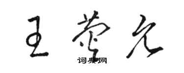 骆恒光王荧允草书个性签名怎么写