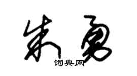 朱锡荣朱勇草书个性签名怎么写
