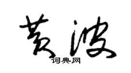 朱锡荣黄波草书个性签名怎么写