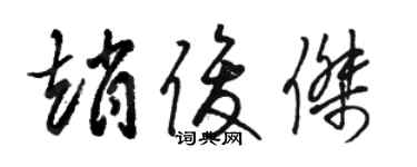 骆恒光赵俊杰草书个性签名怎么写