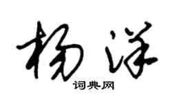朱锡荣杨洋草书个性签名怎么写