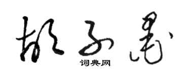 骆恒光胡子墨草书个性签名怎么写