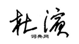朱锡荣杜滨草书个性签名怎么写