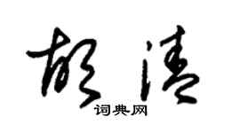 朱锡荣胡清草书个性签名怎么写