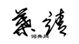 朱锡荣叶靖草书个性签名怎么写