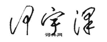 骆恒光何宇泽草书个性签名怎么写