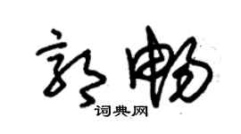 朱锡荣郭畅草书个性签名怎么写