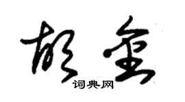 朱锡荣胡金草书个性签名怎么写