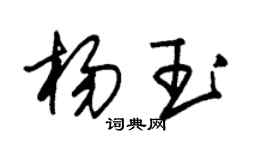 朱锡荣杨玉草书个性签名怎么写