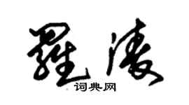 朱锡荣罗凌草书个性签名怎么写