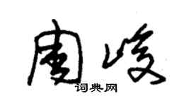朱锡荣周峻草书个性签名怎么写
