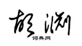 朱锡荣胡渊草书个性签名怎么写