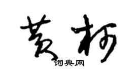 朱锡荣黄柯草书个性签名怎么写