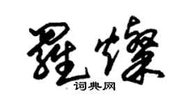 朱锡荣罗灿草书个性签名怎么写