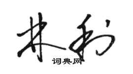 骆恒光林利草书个性签名怎么写