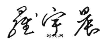骆恒光罗宇晨草书个性签名怎么写
