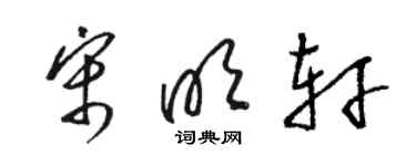 骆恒光宋明轩草书个性签名怎么写