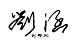 朱锡荣刘涵草书个性签名怎么写