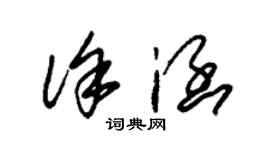 朱锡荣徐涵草书个性签名怎么写