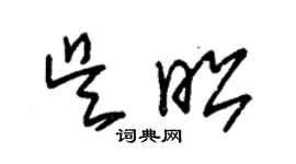 朱锡荣吴昭草书个性签名怎么写