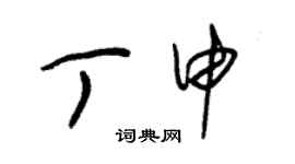 朱锡荣丁申草书个性签名怎么写