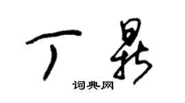 朱锡荣丁鼎草书个性签名怎么写