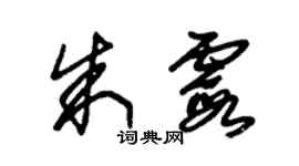 朱锡荣朱霞草书个性签名怎么写