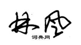 朱锡荣林风草书个性签名怎么写