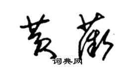 朱锡荣黄薇草书个性签名怎么写
