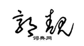 朱锡荣郭靓草书个性签名怎么写
